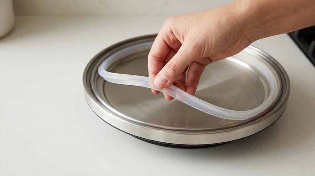 Baking soda paste applied to an Instant Pot sealing ring to remove odors
