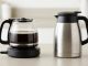 Thermal carafe vs glass carafe side by side comparison on kitchen counter