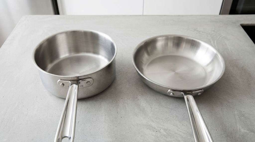 Three-quart saucepan boiling water on a gas stovetop